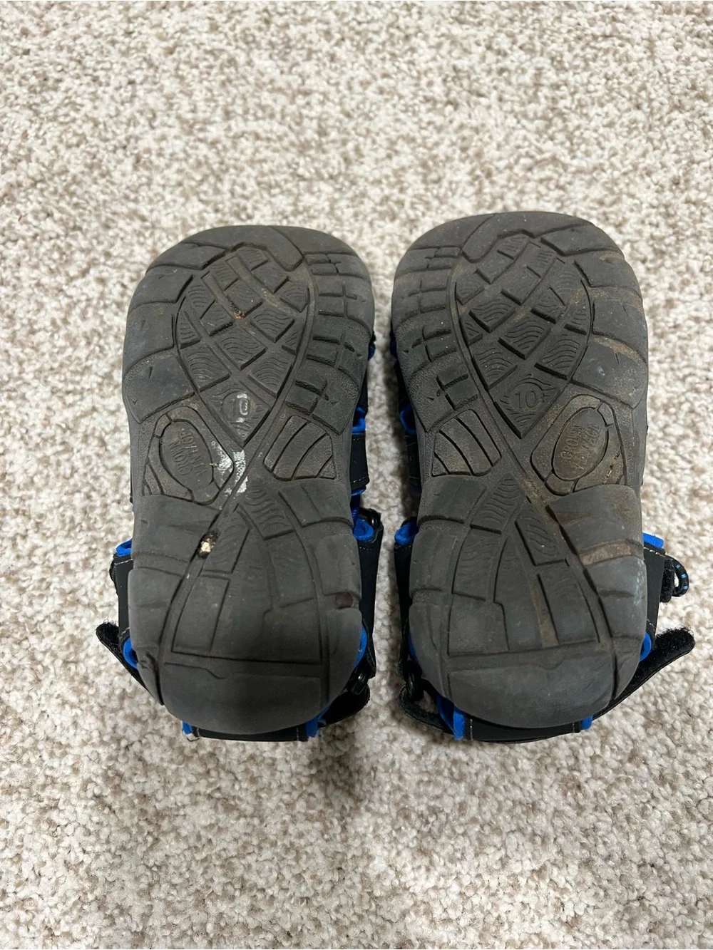 Kids Black and Blue Active Sandals - Secure Velcro Closure